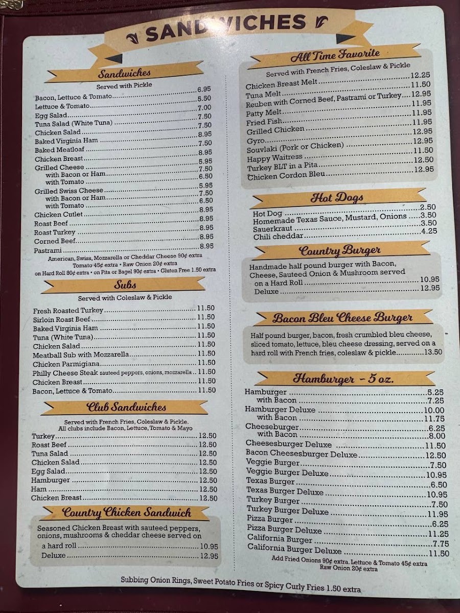 Kerhonkson Diner Menu - Image 2